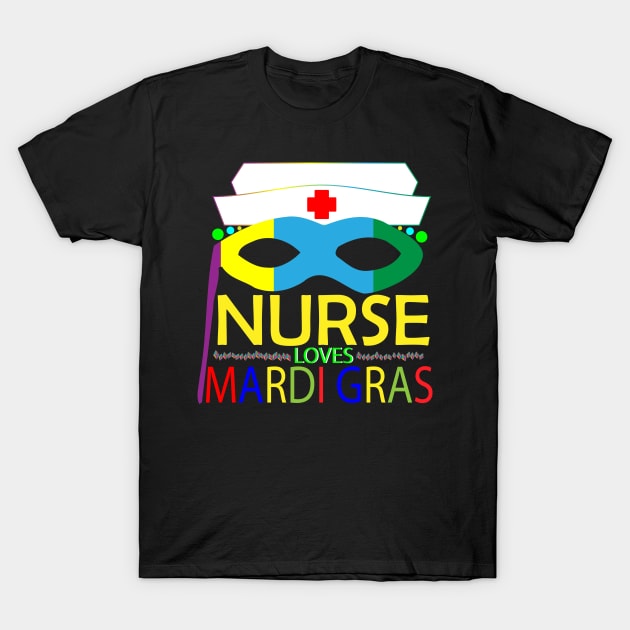 Nurse Loves Mardi Gras attractive T-Shirt by Admair 